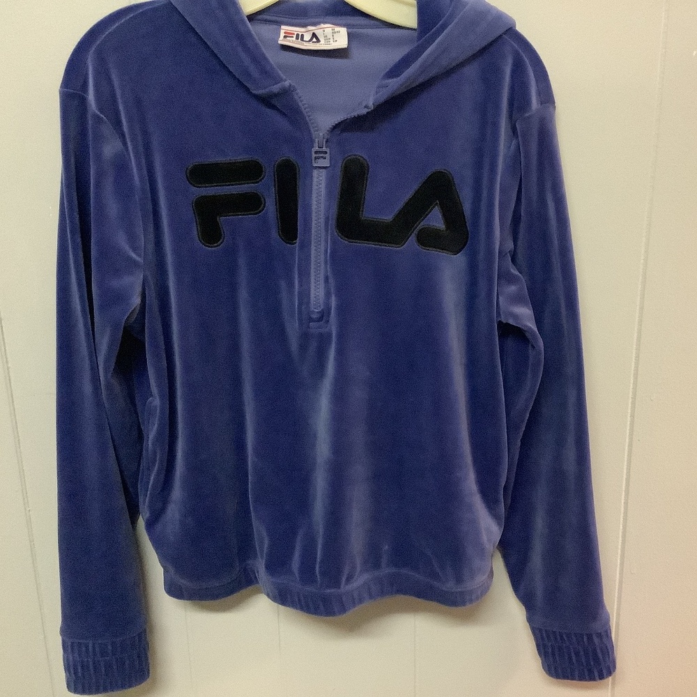 EUC Fila hooded jacket blue/purple ladies sz. Small